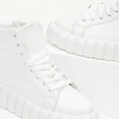 Προϋπολογισμός 🤩 The Fashion Project 👟 Sneakers μποτάκια με σχέδιο στη σόλα - Λευκό 🌟 -Sneakers Κατάστημα sneakers mpotakia me sxedio sti sola 99738 jywn