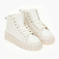 Αγορά 🎁 The Fashion Project 👟 Sneakers μποτάκια με σχέδιο στη σόλα - Μπεζ 🧨 -Sneakers Κατάστημα sneakers mpotakia me sxedio sti sola 99740 m8eh