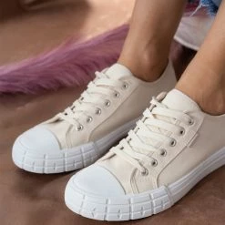 Πολύ καλή προσφορά 🧨 The Fashion Project 👟 Sneakers πάνινα - Μπεζ 🧨