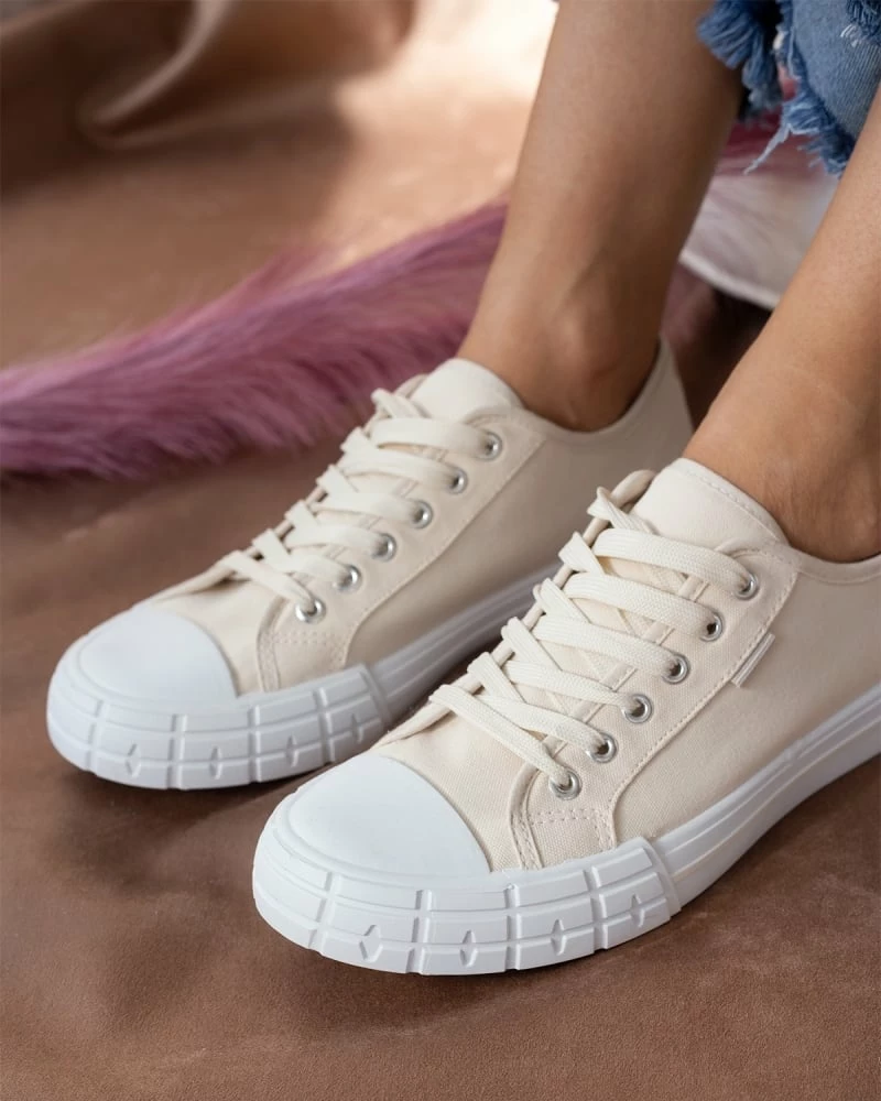 Πολύ καλή προσφορά 🧨 The Fashion Project 👟 Sneakers πάνινα - Μπεζ 🧨 3 Πολύ καλή προσφορά 🧨 The Fashion Project 👟 Sneakers πάνινα - Μπεζ 🧨