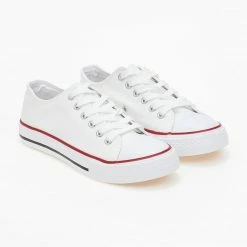 Προϋπολογισμός 😉 The Fashion Project 👟 Sneakers πάνινα Basic με κορδόνια - Λευκό 💯 7 Προϋπολογισμός 😉 The Fashion Project 👟 Sneakers πάνινα Basic με κορδόνια - Λευκό 💯 -Sneakers Κατάστημα sneakers panina basic me kordonia 100858 7kny