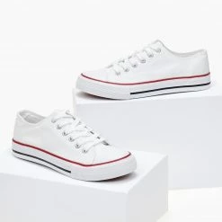 Προϋπολογισμός 😉 The Fashion Project 👟 Sneakers πάνινα Basic με κορδόνια - Λευκό 💯 9 Προϋπολογισμός 😉 The Fashion Project 👟 Sneakers πάνινα Basic με κορδόνια - Λευκό 💯 -Sneakers Κατάστημα sneakers panina basic me kordonia 100858 idpl