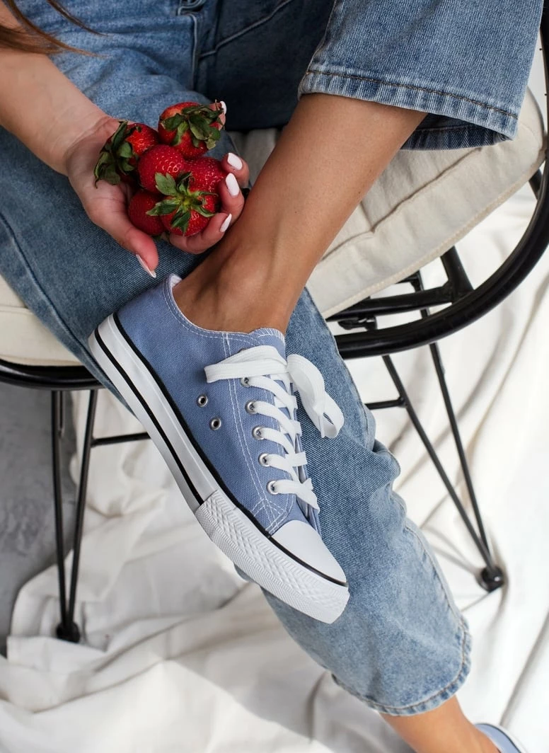 Προώθηση 🥰 The Fashion Project 👟 Sneakers πάνινα Basic με κορδόνια - Γαλάζιο 🥰 6 Προώθηση 🥰 The Fashion Project 👟 Sneakers πάνινα Basic με κορδόνια - Γαλάζιο 🥰 - Image 4