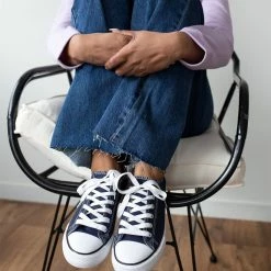 Προϋπολογισμός 🔥 The Fashion Project 👟 Sneakers πάνινα Basic με κορδόνια - Μπλε 🎉