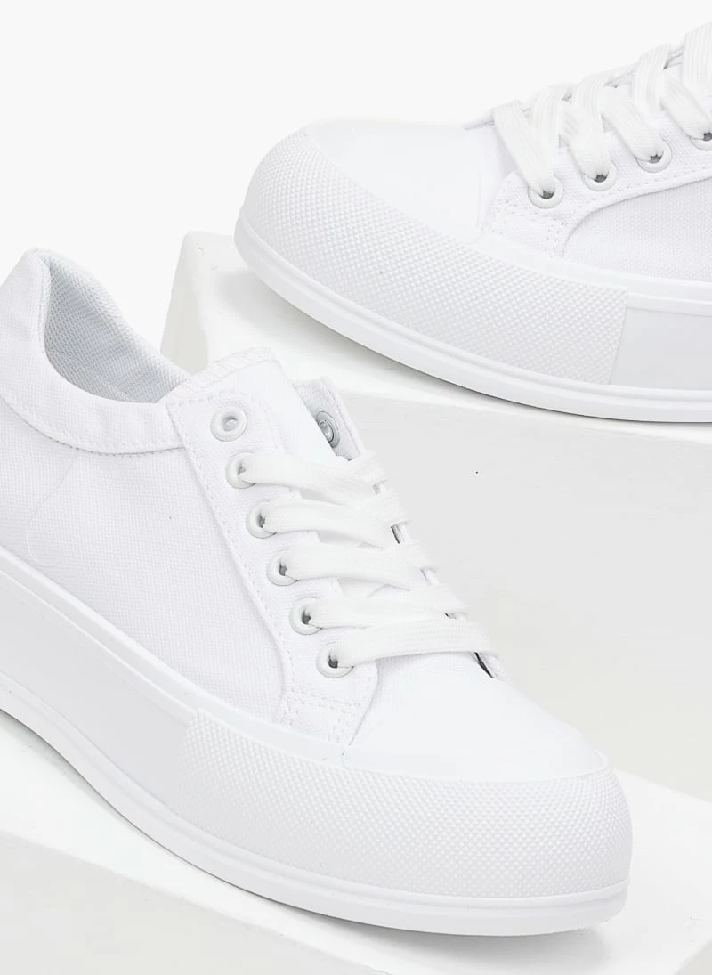 Εξοδος 😍 The Fashion Project 👟 Sneakers πάνινα με διπλή σόλα - Λευκό 🔥 5 Εξοδος 😍 The Fashion Project 👟 Sneakers πάνινα με διπλή σόλα - Λευκό 🔥 - Image 3