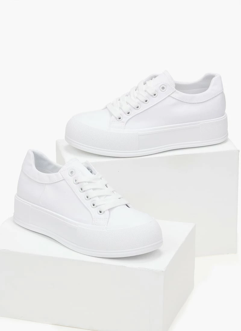 Εξοδος 😍 The Fashion Project 👟 Sneakers πάνινα με διπλή σόλα - Λευκό 🔥 7 Εξοδος 😍 The Fashion Project 👟 Sneakers πάνινα με διπλή σόλα - Λευκό 🔥 - Image 5