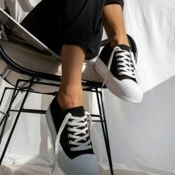 ΧΟΝΔΡΙΚΟ ΕΜΠΟΡΙΟ 😍 The Fashion Project 👟 Sneakers πάνινα με διπλή σόλα - Μαύρο 🎁 -Sneakers Κατάστημα sneakers panina me dipli sola 99916 8wwl