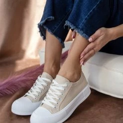 Ολοκαίνουργιο ✨ The Fashion Project 👟 Sneakers πάνινα με διπλή σόλα - Μπεζ 👍 12 Ολοκαίνουργιο ✨ The Fashion Project 👟 Sneakers πάνινα με διπλή σόλα - Μπεζ 👍 -Sneakers Κατάστημα sneakers panina me dipli sola 99917 kl58