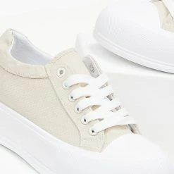 Ολοκαίνουργιο ✨ The Fashion Project 👟 Sneakers πάνινα με διπλή σόλα - Μπεζ 👍 14 Ολοκαίνουργιο ✨ The Fashion Project 👟 Sneakers πάνινα με διπλή σόλα - Μπεζ 👍 -Sneakers Κατάστημα sneakers panina me dipli sola 99917 t90z