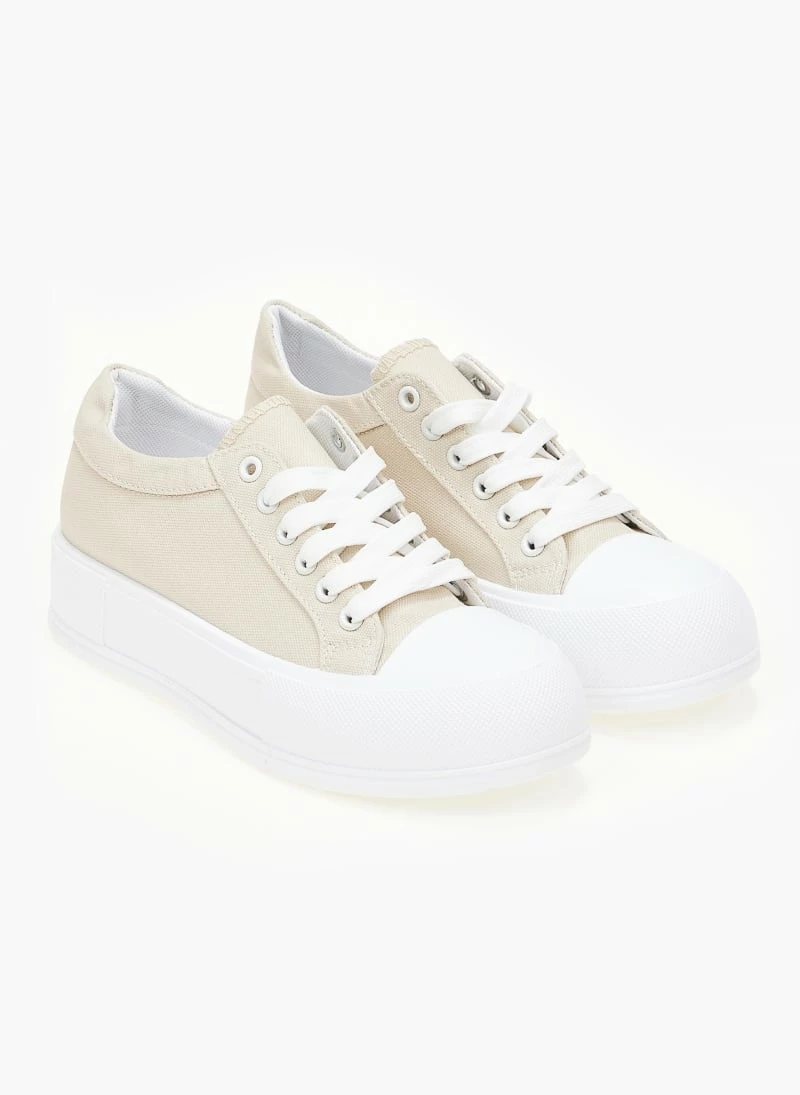 Ολοκαίνουργιο ✨ The Fashion Project 👟 Sneakers πάνινα με διπλή σόλα - Μπεζ 👍 7 Ολοκαίνουργιο ✨ The Fashion Project 👟 Sneakers πάνινα με διπλή σόλα - Μπεζ 👍 - Image 5