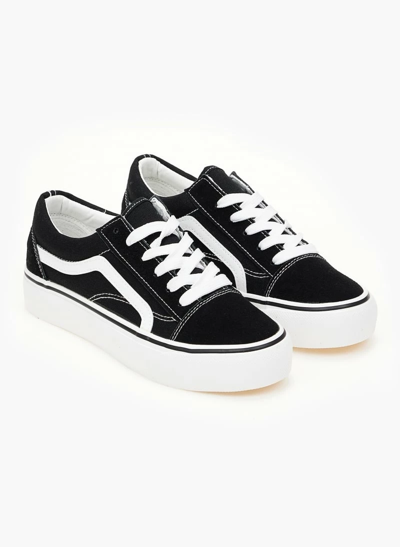 Ολοκαίνουργιο 🛒 The Fashion Project 👟 Sneakers πάνινα με Flatform σόλα - Μαύρο 🔔 7 Ολοκαίνουργιο 🛒 The Fashion Project 👟 Sneakers πάνινα με Flatform σόλα - Μαύρο 🔔 - Image 5