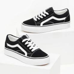 Ολοκαίνουργιο 🛒 The Fashion Project 👟 Sneakers πάνινα με Flatform σόλα - Μαύρο 🔔 11 Ολοκαίνουργιο 🛒 The Fashion Project 👟 Sneakers πάνινα με Flatform σόλα - Μαύρο 🔔 -Sneakers Κατάστημα sneakers panina me riga sti sola 99843 x29t