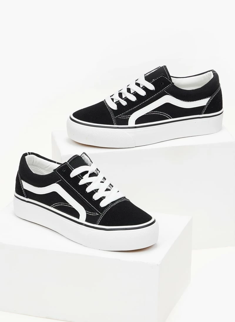 Ολοκαίνουργιο 🛒 The Fashion Project 👟 Sneakers πάνινα με Flatform σόλα - Μαύρο 🔔 5 Ολοκαίνουργιο 🛒 The Fashion Project 👟 Sneakers πάνινα με Flatform σόλα - Μαύρο 🔔 - Image 3