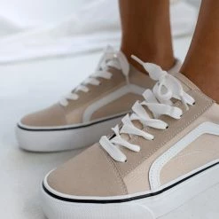 Καλύτερες κριτικές για 🎉 The Fashion Project 👟 Sneakers πάνινα με Flatform σόλα - Μπεζ 🌟