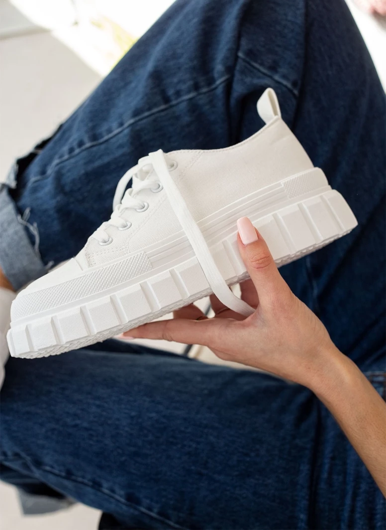 Εξοδος 🛒 The Fashion Project 👟 Sneakers πάνινα με σχέδιο στη σόλα - Λευκό 🛒 9 Εξοδος 🛒 The Fashion Project 👟 Sneakers πάνινα με σχέδιο στη σόλα - Λευκό 🛒 - Image 7