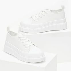 Εξοδος 🛒 The Fashion Project 👟 Sneakers πάνινα με σχέδιο στη σόλα - Λευκό 🛒 11 Εξοδος 🛒 The Fashion Project 👟 Sneakers πάνινα με σχέδιο στη σόλα - Λευκό 🛒 -Sneakers Κατάστημα sneakers panina me sxedio sti sola 99774 duli