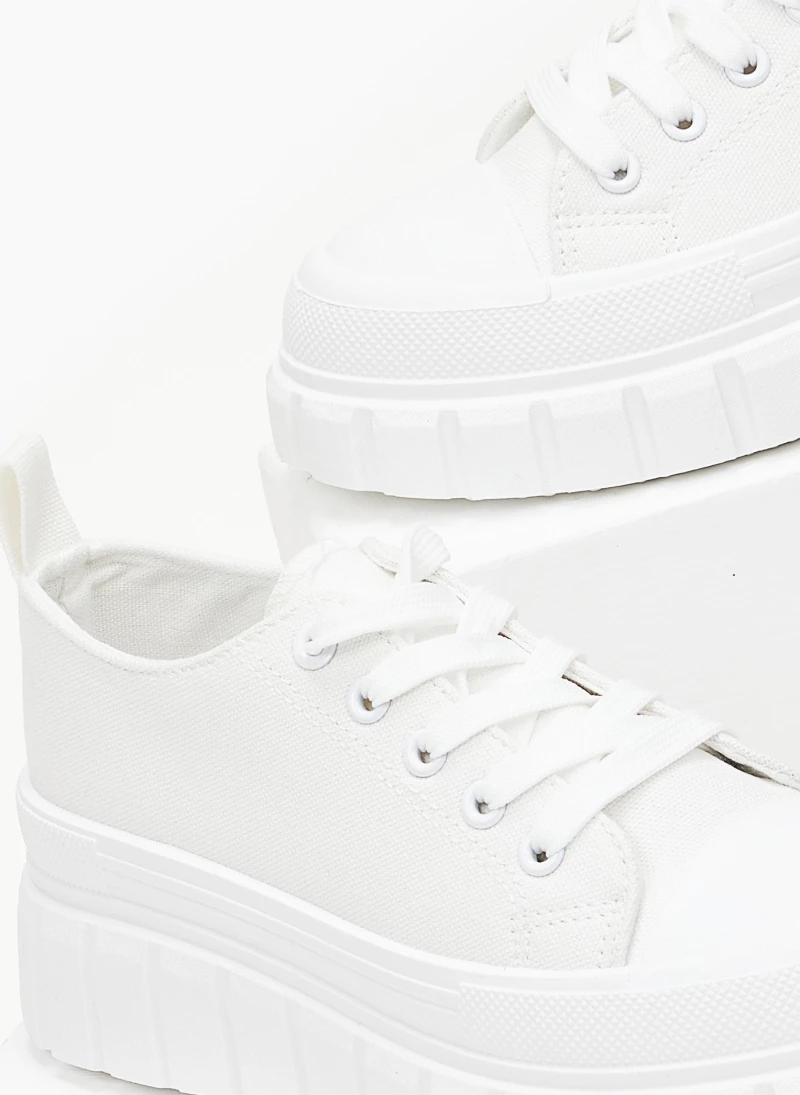 Εξοδος 🛒 The Fashion Project 👟 Sneakers πάνινα με σχέδιο στη σόλα - Λευκό 🛒 7 Εξοδος 🛒 The Fashion Project 👟 Sneakers πάνινα με σχέδιο στη σόλα - Λευκό 🛒 - Image 5