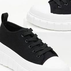 Προϋπολογισμός 🎁 The Fashion Project 👟 Sneakers πάνινα με σχέδιο στη σόλα - Μαύρο ⌛ 13 Προϋπολογισμός 🎁 The Fashion Project 👟 Sneakers πάνινα με σχέδιο στη σόλα - Μαύρο ⌛ -Sneakers Κατάστημα sneakers panina me sxedio sti sola 99775 8odc