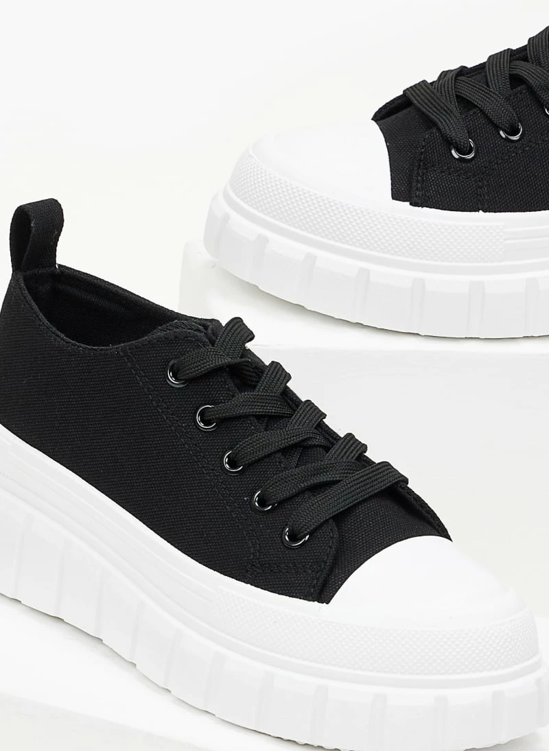 Προϋπολογισμός 🎁 The Fashion Project 👟 Sneakers πάνινα με σχέδιο στη σόλα - Μαύρο ⌛ 7 Προϋπολογισμός 🎁 The Fashion Project 👟 Sneakers πάνινα με σχέδιο στη σόλα - Μαύρο ⌛ - Image 5