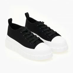 Προϋπολογισμός 🎁 The Fashion Project 👟 Sneakers πάνινα με σχέδιο στη σόλα - Μαύρο ⌛ 11 Προϋπολογισμός 🎁 The Fashion Project 👟 Sneakers πάνινα με σχέδιο στη σόλα - Μαύρο ⌛ -Sneakers Κατάστημα sneakers panina me sxedio sti sola 99775 n7he