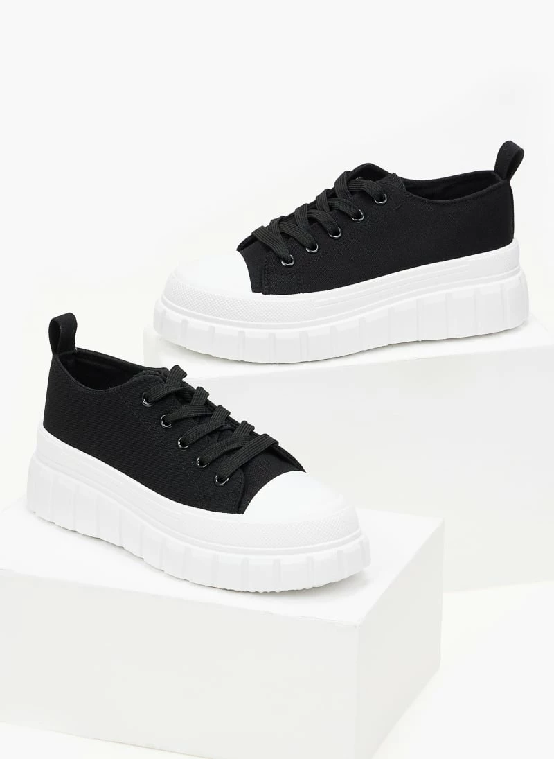 Προϋπολογισμός 🎁 The Fashion Project 👟 Sneakers πάνινα με σχέδιο στη σόλα - Μαύρο ⌛ 8 Προϋπολογισμός 🎁 The Fashion Project 👟 Sneakers πάνινα με σχέδιο στη σόλα - Μαύρο ⌛ - Image 6