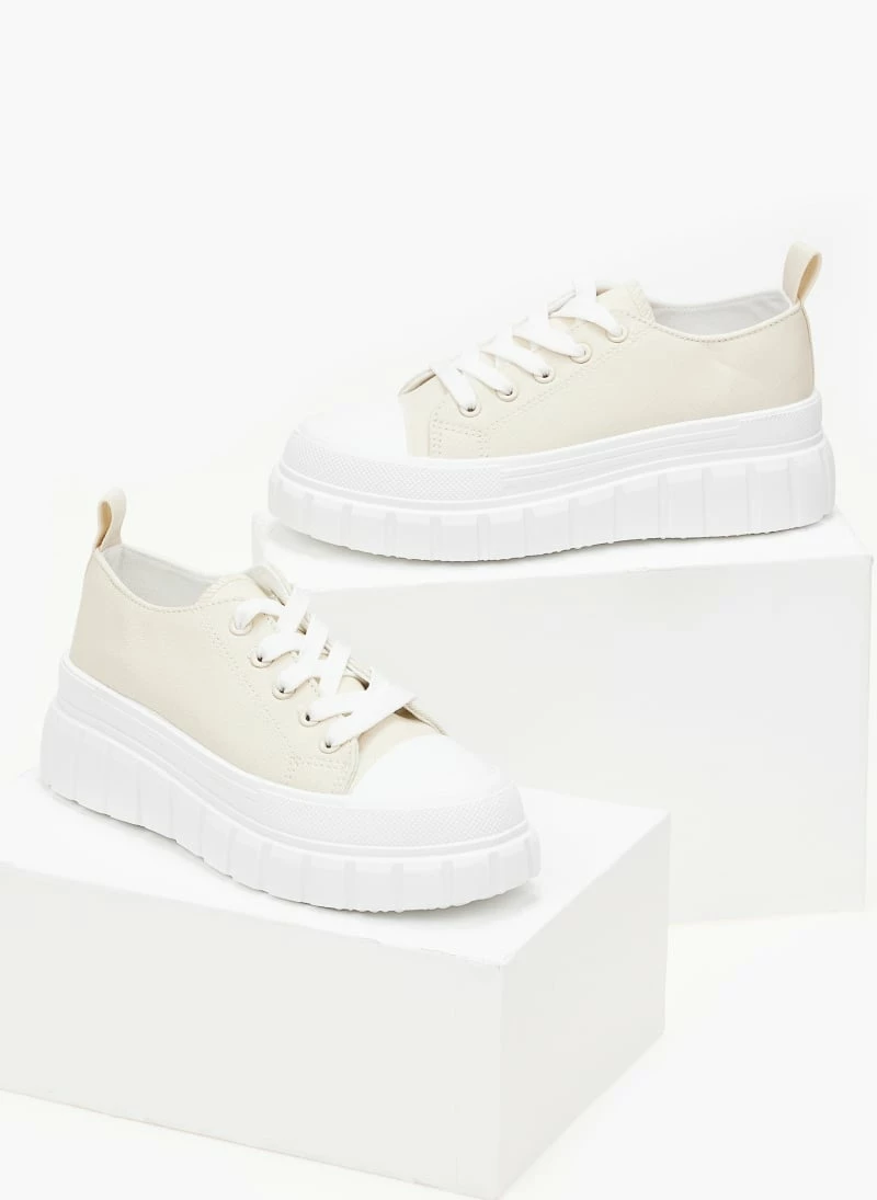 Εξοδος 🛒 The Fashion Project 👟 Sneakers πάνινα με σχέδιο στη σόλα - Μπεζ 😀 7 Εξοδος 🛒 The Fashion Project 👟 Sneakers πάνινα με σχέδιο στη σόλα - Μπεζ 😀 - Image 6