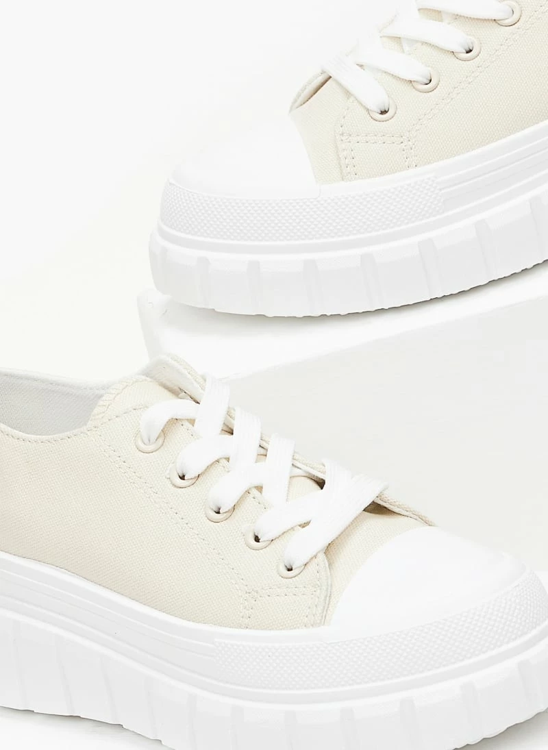 Εξοδος 🛒 The Fashion Project 👟 Sneakers πάνινα με σχέδιο στη σόλα - Μπεζ 😀 6 Εξοδος 🛒 The Fashion Project 👟 Sneakers πάνινα με σχέδιο στη σόλα - Μπεζ 😀 - Image 5