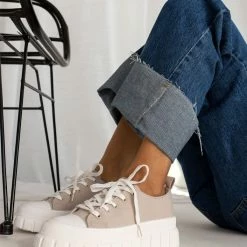 Καλύτερες κριτικές για 😀 The Fashion Project 👟 Sneakers πάνινα με σχέδιο στη σόλα - Γκρι ✔️ -Sneakers Κατάστημα sneakers panina me sxedio sti sola 99778 l5k4