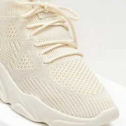 Η καλύτερη συμφωνία 😀 The Fashion Project 👟 Sneakers Slip On με πλεκτό σχέδιο - Μπεζ 🔔 -Sneakers Κατάστημα sneakers slilp on me plekto sxedio 101675 4j2b