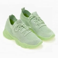 Καλύτερες κριτικές για 💯 The Fashion Project 👟 Sneakers Slip On με πλεκτό σχέδιο - Λαχανί 👏 -Sneakers Κατάστημα sneakers slilp on me plekto sxedio 101679 agkk