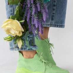 Καλύτερες κριτικές για 💯 The Fashion Project 👟 Sneakers Slip On με πλεκτό σχέδιο - Λαχανί 👏 -Sneakers Κατάστημα sneakers slilp on me plekto sxedio 101679 hpe1