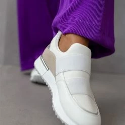 Φτηνός 😉 The Fashion Project 👟 Sneakers Slip On με λάστιχα - Λευκό 🛒 -Sneakers Κατάστημα sneakers slip on me lastixa 106049 66km