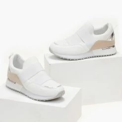 Φτηνός 😉 The Fashion Project 👟 Sneakers Slip On με λάστιχα - Λευκό 🛒 -Sneakers Κατάστημα sneakers slip on me lastixa 106049 wvx9