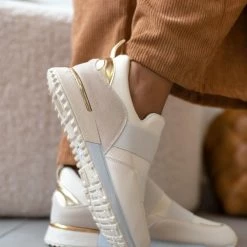 Συμφωνίες ⌛ The Fashion Project 👟 Sneakers Slip On με λάστιχα - Μπεζ ✨