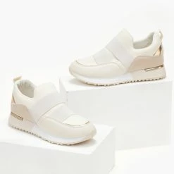 Συμφωνίες ⌛ The Fashion Project 👟 Sneakers Slip On με λάστιχα - Μπεζ ✨ -Sneakers Κατάστημα sneakers slip on me lastixa 106051 oosa