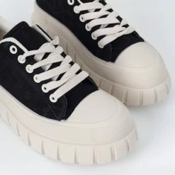 Συμφωνίες 🎉 The Fashion Project 👟 Sneakers Flatforms Suede - Μαύρο 💯 23 Συμφωνίες 🎉 The Fashion Project 👟 Sneakers Flatforms Suede - Μαύρο 💯 -Sneakers Κατάστημα suede athlitika me psili sola 94230 pnlj