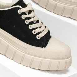 Συμφωνίες 🎉 The Fashion Project 👟 Sneakers Flatforms Suede - Μαύρο 💯 15 Συμφωνίες 🎉 The Fashion Project 👟 Sneakers Flatforms Suede - Μαύρο 💯 -Sneakers Κατάστημα suede athlitika me psili sola 94230 ys4k