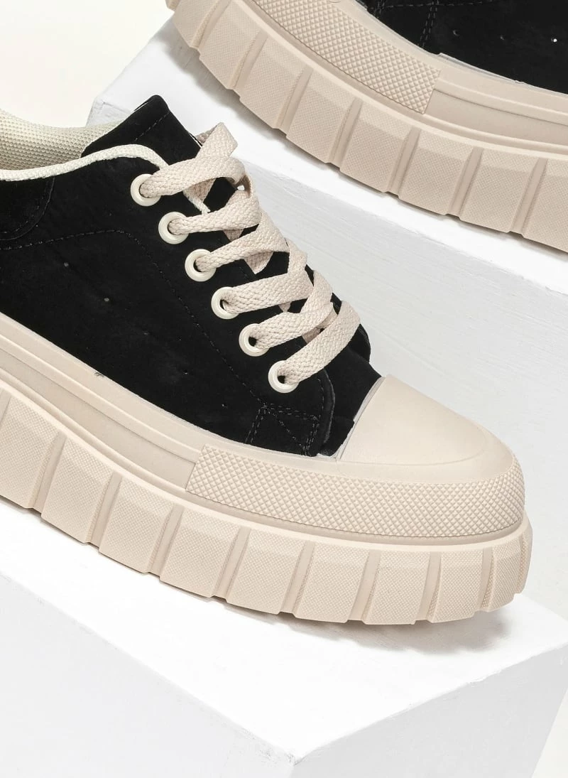 Συμφωνίες 🎉 The Fashion Project 👟 Sneakers Flatforms Suede - Μαύρο 💯 5 Συμφωνίες 🎉 The Fashion Project 👟 Sneakers Flatforms Suede - Μαύρο 💯 - Image 3