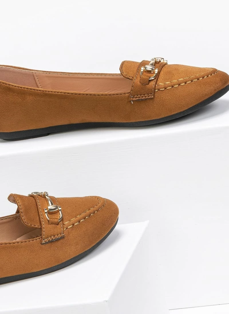 Best Pirce ✨ The Fashion Project Loafers Suede με μεταλλική αγκράφα - Ταμπά 🔔 5 Best Pirce ✨ The Fashion Project Loafers Suede με μεταλλική αγκράφα - Ταμπά 🔔 - Image 3