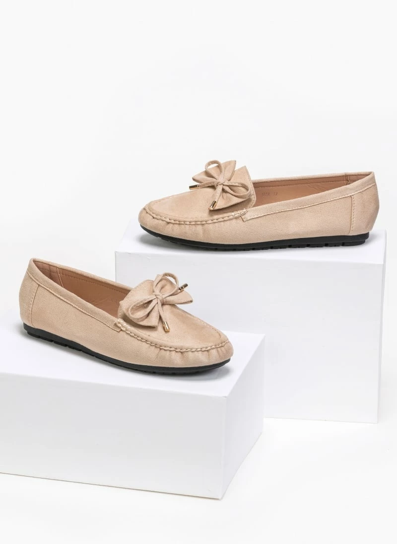 Προϋπολογισμός 😀 The Fashion Project Loafers Suede με φιόγκο - Μπεζ 👍 3 Προϋπολογισμός 😀 The Fashion Project Loafers Suede με φιόγκο - Μπεζ 👍