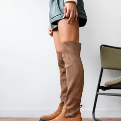 Τοπ 10 ⌛ The Fashion Project Μπότες κάλτσα πάνω από το γόνατο - Ταμπά 👏 -Sneakers Κατάστημα suede mpotes kaltsa panw apo to gonato 96979 873k