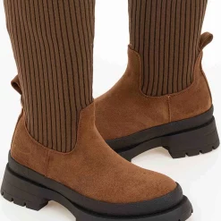 Τοπ 10 ⌛ The Fashion Project Μπότες κάλτσα πάνω από το γόνατο - Ταμπά 👏 -Sneakers Κατάστημα suede mpotes kaltsa panw apo to gonato 96979 g4x1