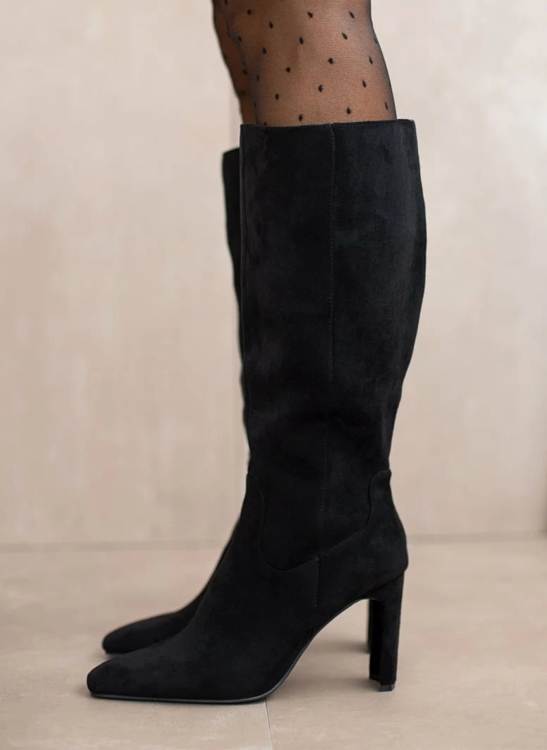 ΧΟΝΔΡΙΚΟ ΕΜΠΟΡΙΟ ✔️ The Fashion Project Μπότες Suede με φαρδύ τακούνι - Μαύρο ⌛ 6 ΧΟΝΔΡΙΚΟ ΕΜΠΟΡΙΟ ✔️ The Fashion Project Μπότες Suede με φαρδύ τακούνι - Μαύρο ⌛ - Image 4