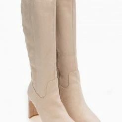 Νέος 🌟 The Fashion Project Μπότες Suede με φαρδύ τακούνι - Μπεζ ⭐ -Sneakers Κατάστημα suede mpotes me fardu takouni 95729 urhe