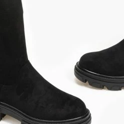 Εκπτωση 🧨 The Fashion Project Μπότες Suede πάνω από το γόνατο - Μαύρο 🔔 -Sneakers Κατάστημα suede mpotes panw apo to gonato 95646 rz7c