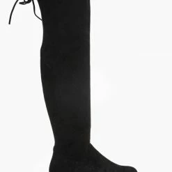 Εκπτωση 🧨 The Fashion Project Μπότες Suede πάνω από το γόνατο - Μαύρο 🔔 -Sneakers Κατάστημα suede mpotes panw apo to gonato 95646 td7t