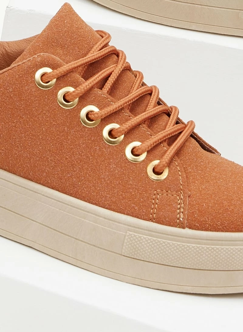 Flash Sale 🌟 The Fashion Project 👟 Sneakers Flatforms Suede - Κεραμιδί ⭐ 7 Flash Sale 🌟 The Fashion Project 👟 Sneakers Flatforms Suede - Κεραμιδί ⭐ - Image 5