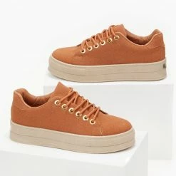 Flash Sale 🌟 The Fashion Project 👟 Sneakers Flatforms Suede - Κεραμιδί ⭐ 11 Flash Sale 🌟 The Fashion Project 👟 Sneakers Flatforms Suede - Κεραμιδί ⭐ -Sneakers Κατάστημα suede sneakers me dipli sola 100156 948h