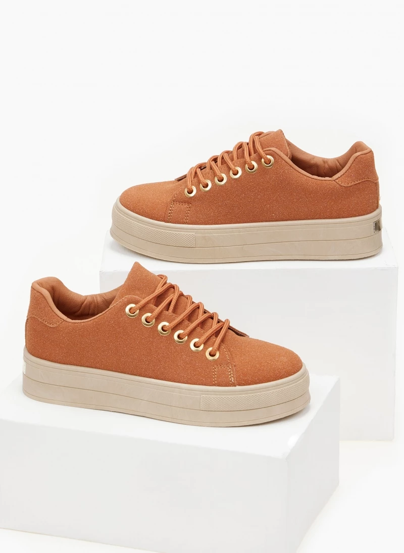 Flash Sale 🌟 The Fashion Project 👟 Sneakers Flatforms Suede - Κεραμιδί ⭐ 5 Flash Sale 🌟 The Fashion Project 👟 Sneakers Flatforms Suede - Κεραμιδί ⭐ - Image 3