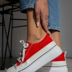 Αγορά 🧨 The Fashion Project 👟 Sneakers πάνινα με εφέ ραφές - Κόκκινο 🌟 15 Αγορά 🧨 The Fashion Project 👟 Sneakers πάνινα με εφέ ραφές - Κόκκινο 🌟 -Sneakers Κατάστημα ufasmatina sneakers me efe rafes sti sola 87567 huaj